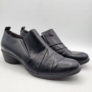 Euro Soft by Sofft ABRIELE Black Faux Leather Low Heel Slip On Comfort Shoes 9.5